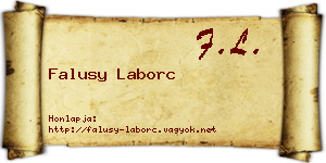 Falusy Laborc névjegykártya